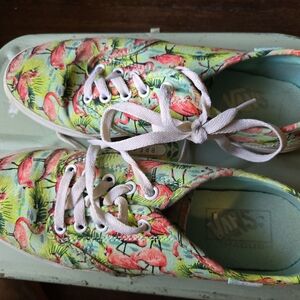 Vans Tropical Print Sneakers - Pink and Green